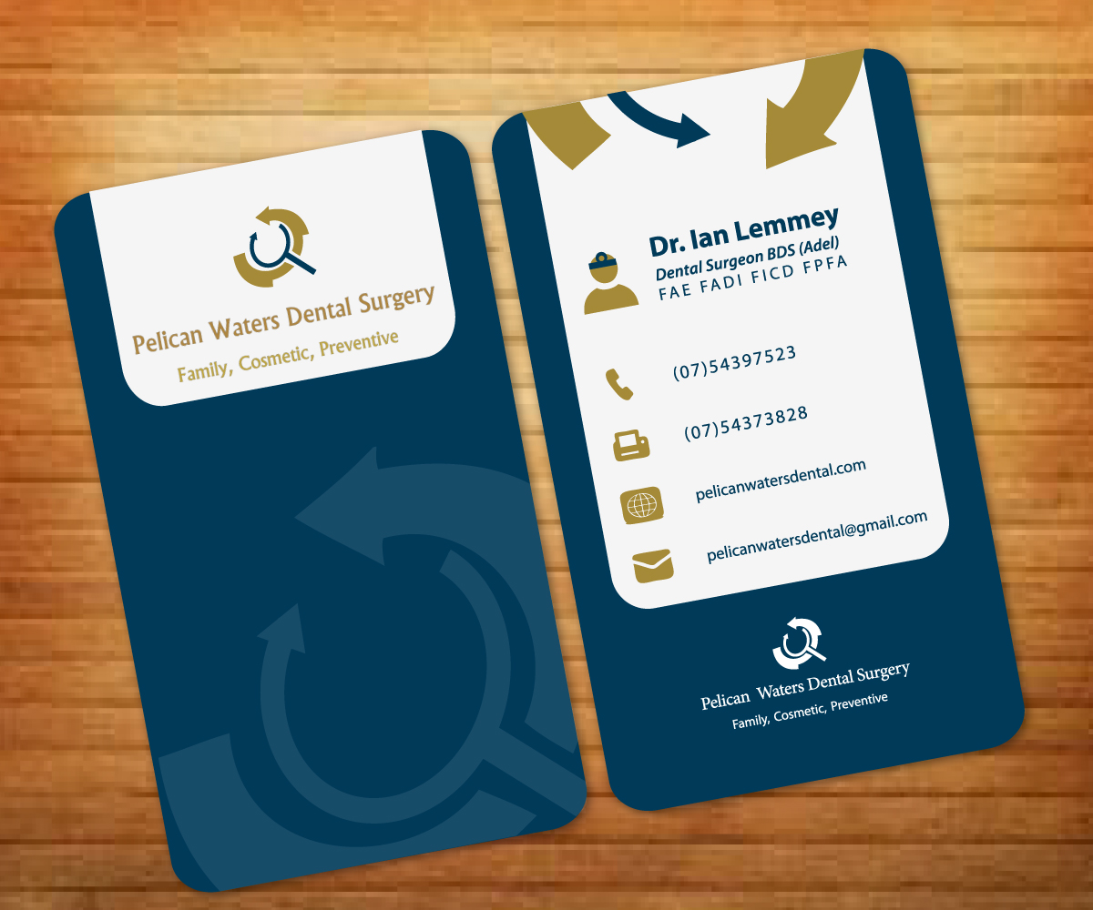 Business Card Design by Fadzli Razali for Pelican Waters Dental Surgery | Design #2263253