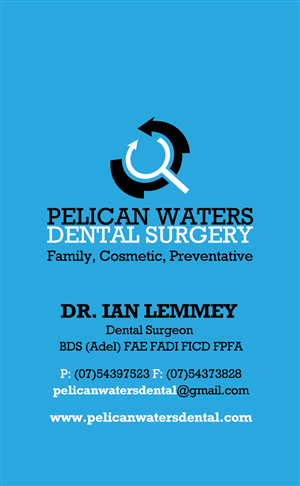 Business Card Design by diRtY.EMM for Pelican Waters Dental Surgery | Design: #2275704
