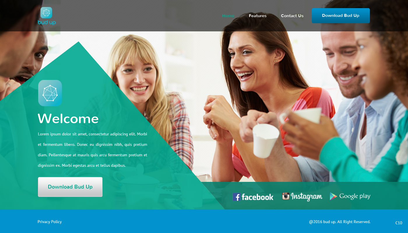 Landing Page Design by pb for Bud Up  | Design #10872917