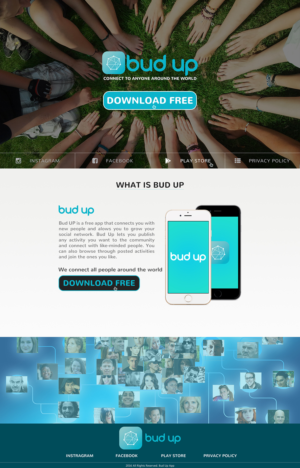 Design de Page d'Accueil par atoz pour Bud Up  | Design : #10856889