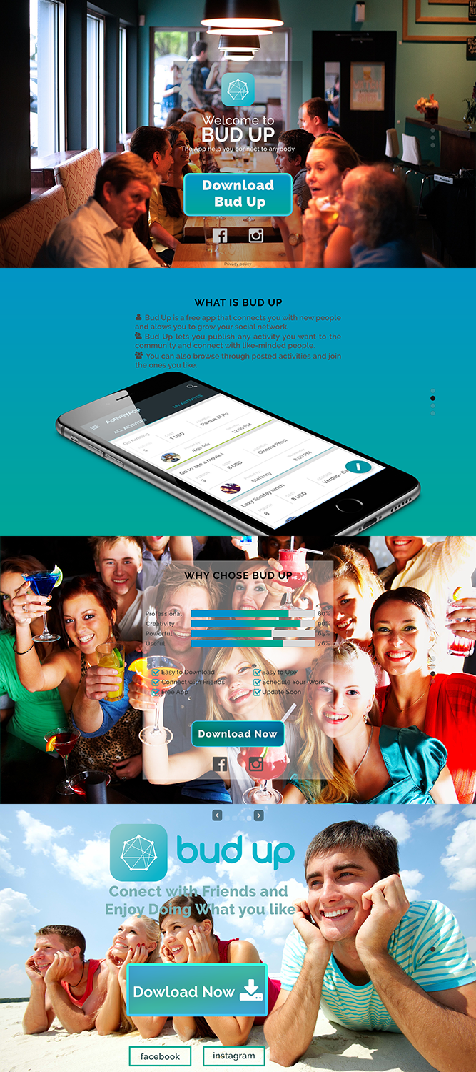 Landing Page Design by atoz for Bud Up  | Design #10896822