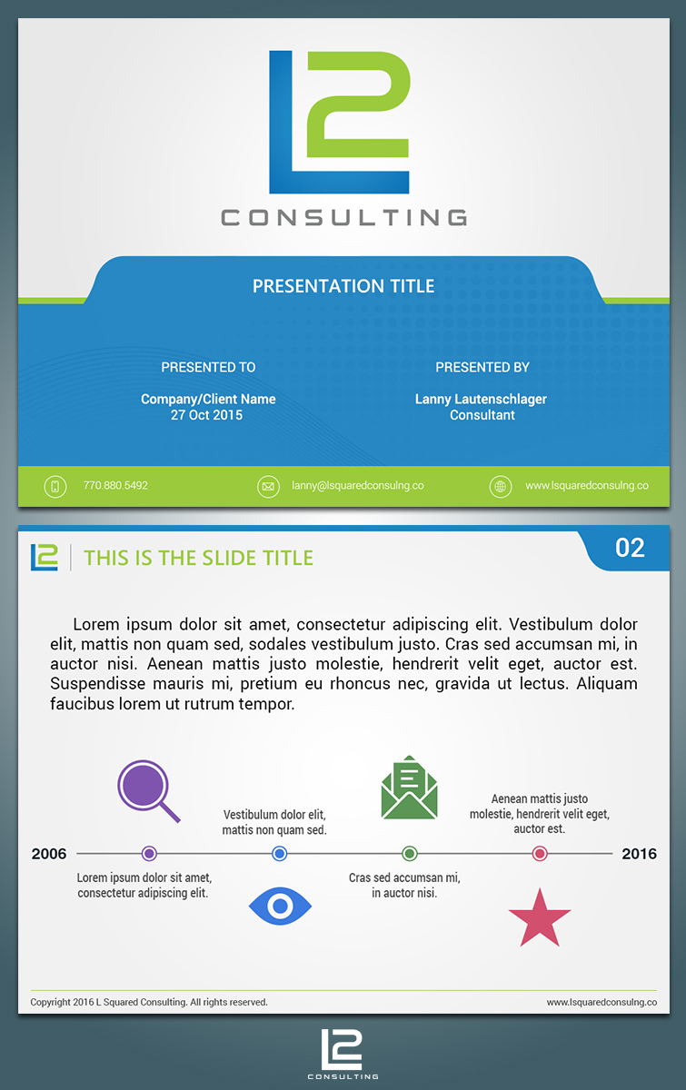 PowerPoint Design by iLexter for L Squared Consulting | Design #10896783