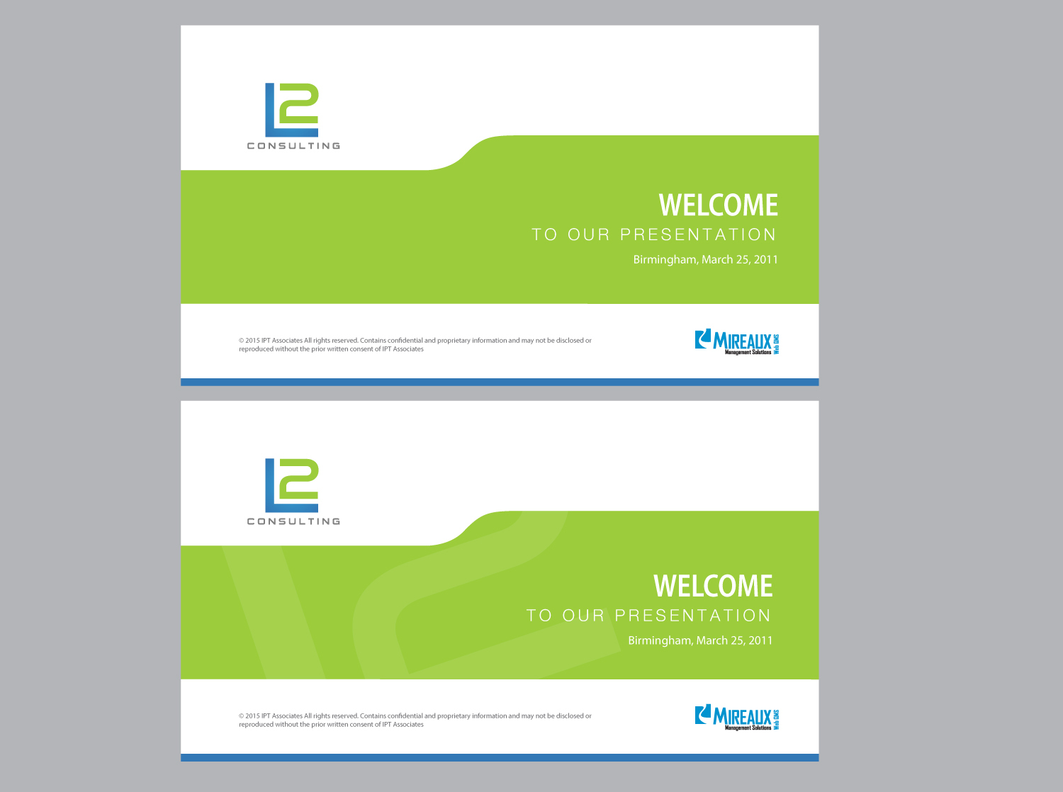 Diseño de PowerPoint por Nila para L Squared Consulting | Diseño #10906989