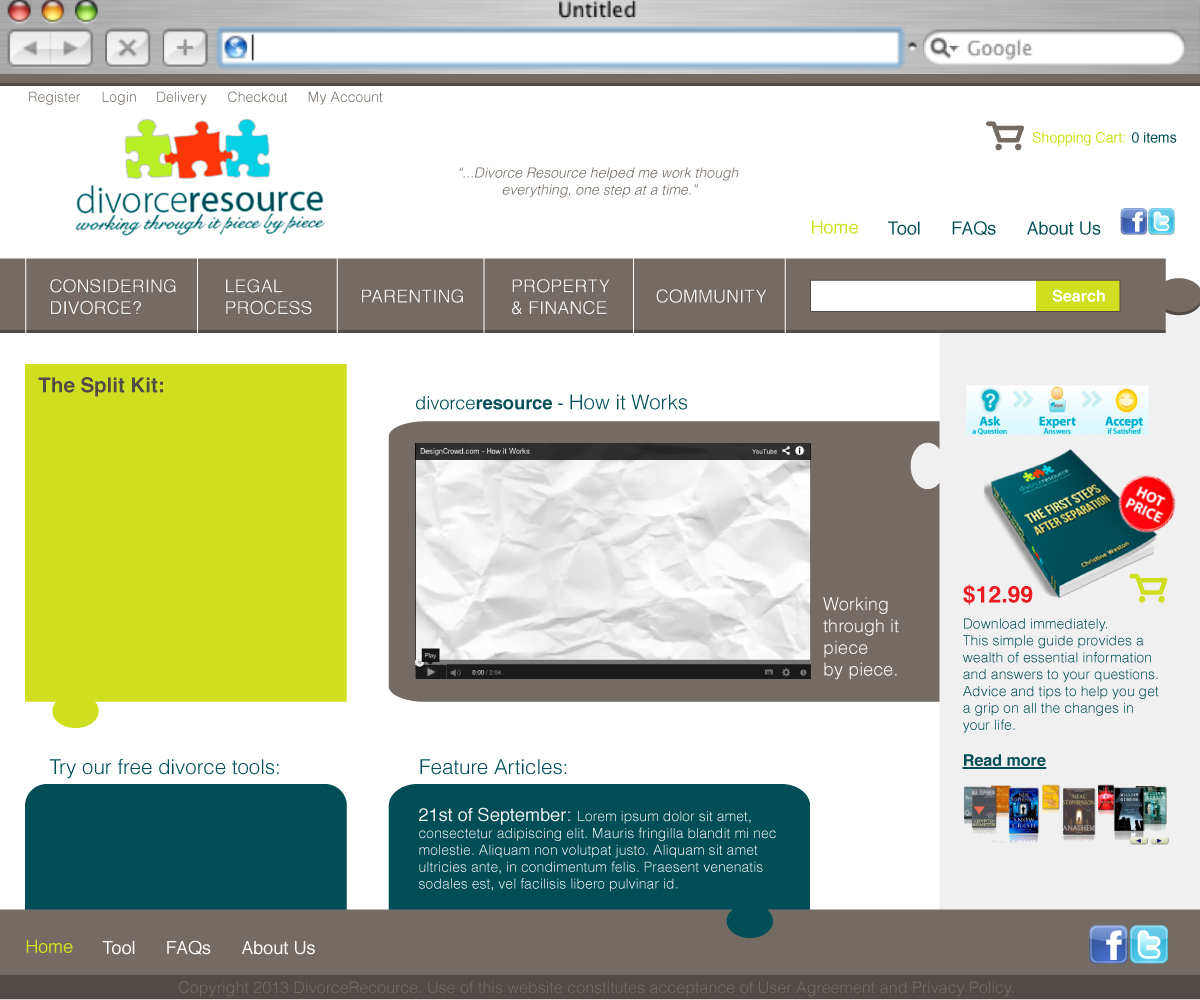 Web Design by CGDesigns for Divorce Resource | Design #2282197