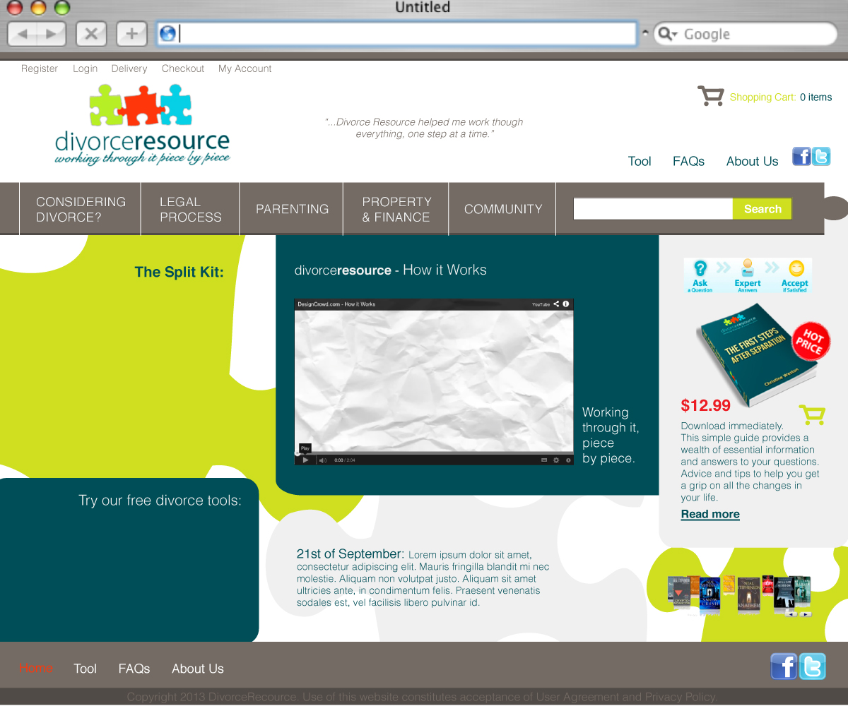 Web Design by CGDesigns for Divorce Resource | Design #2303867