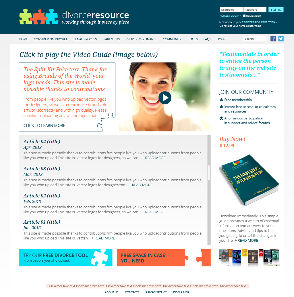 Web Design by Monica for Divorce Resource | Design #2301871