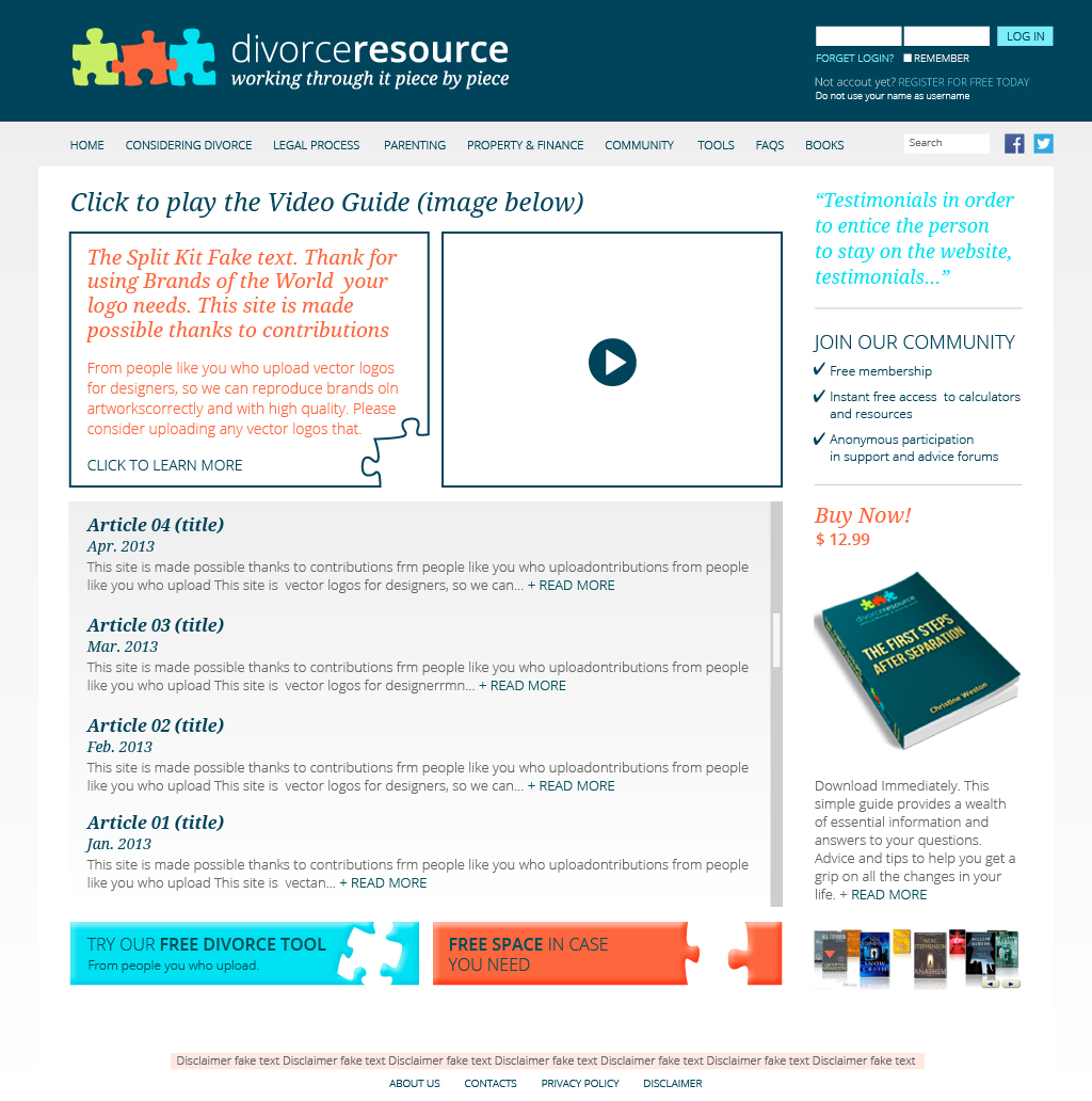 Web Design by Monica for Divorce Resource | Design #2308951