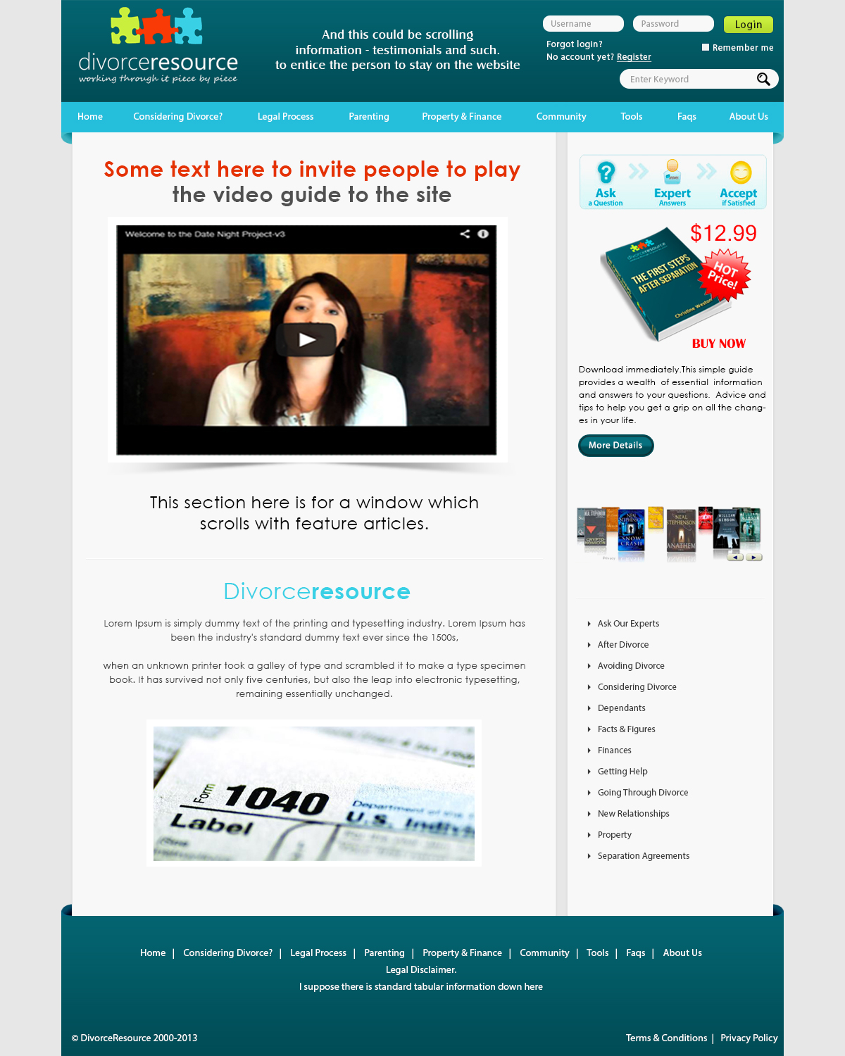 Web Design by webxvision for Divorce Resource | Design #2283531