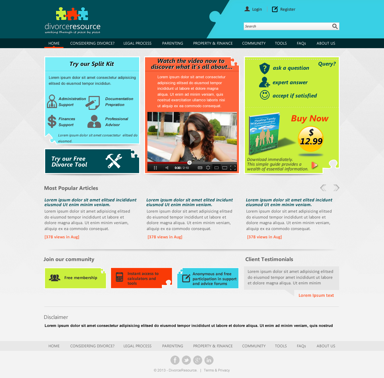 Web Design by Sbss for Divorce Resource | Design #2304704