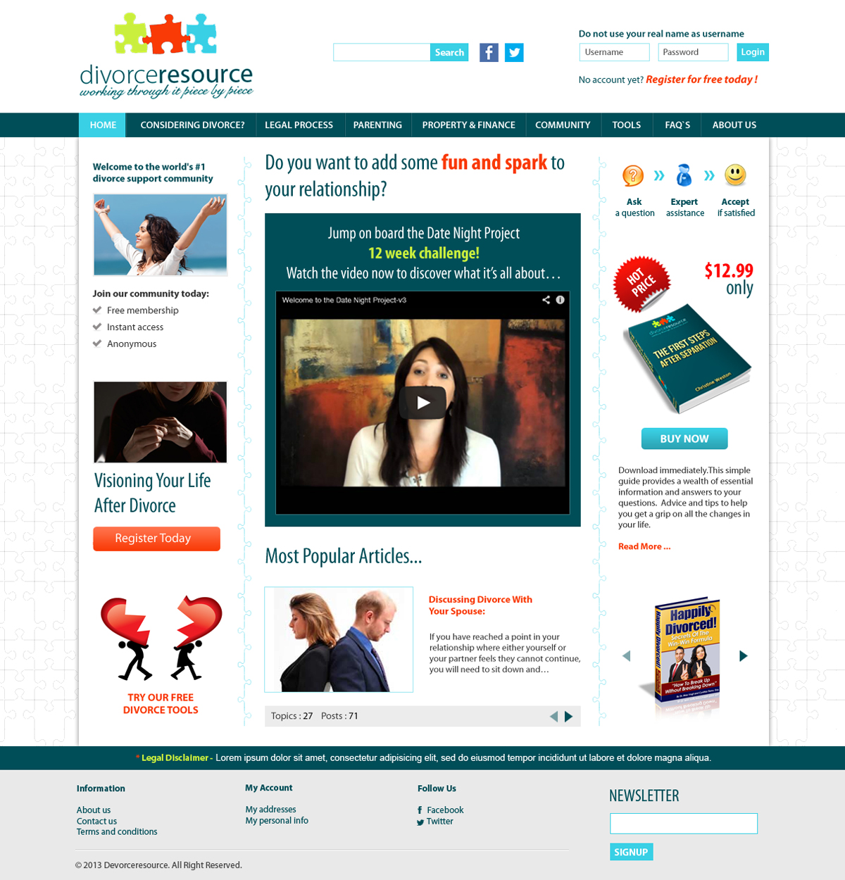 Web Design by Roy for Divorce Resource | Design #2308879