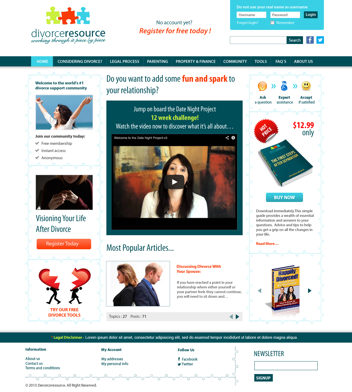 Web Design by Roy for Divorce Resource | Design #2309074