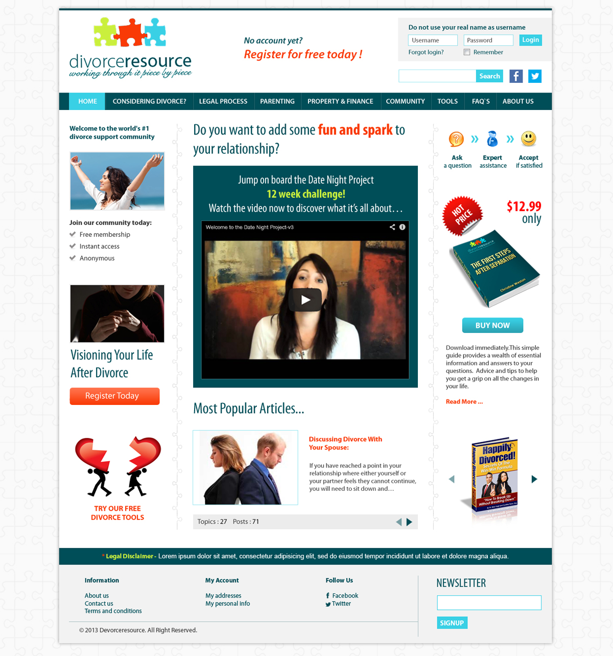 Web Design by Roy for Divorce Resource | Design #2309139