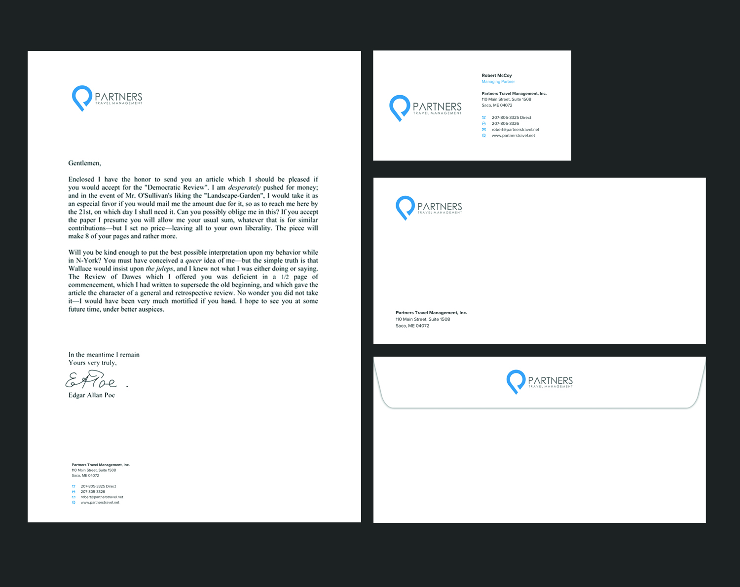 Business Card Design by Eggo May P for Partners Travel Management | Design #10860590