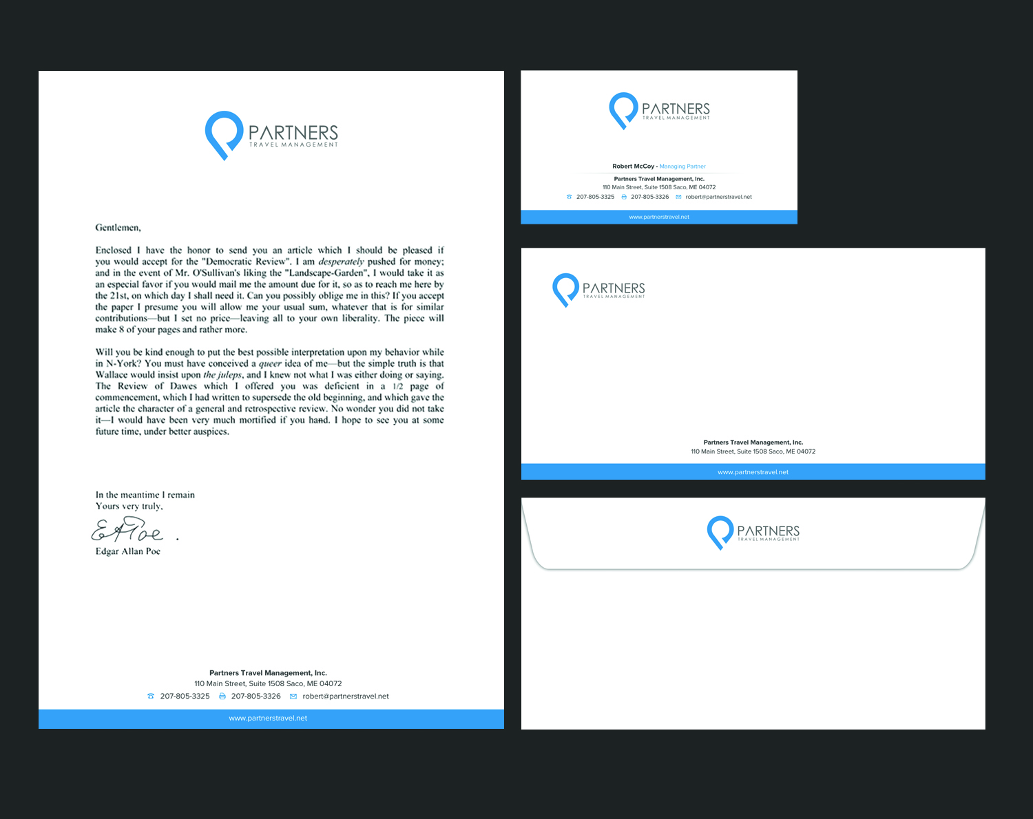 Business Card Design by Eggo May P for Partners Travel Management | Design #10860632