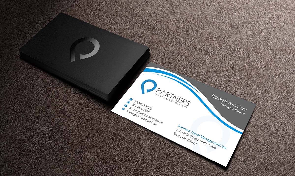 Diseño de Tarjeta de Presentación por INDIAN_Ashok para Partners Travel Management | Diseño #10861546