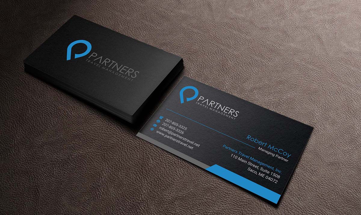 Diseño de Tarjeta de Presentación por INDIAN_Ashok para Partners Travel Management | Diseño #10861549