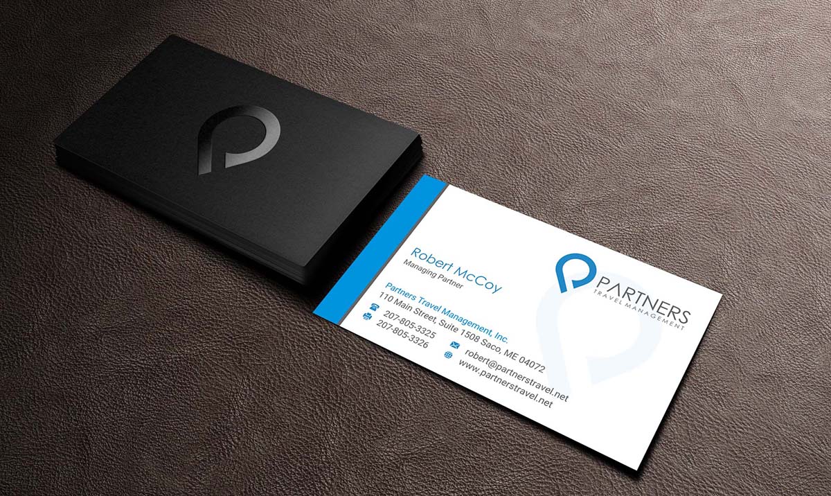 Diseño de Tarjeta de Presentación por INDIAN_Ashok para Partners Travel Management | Diseño #10861551
