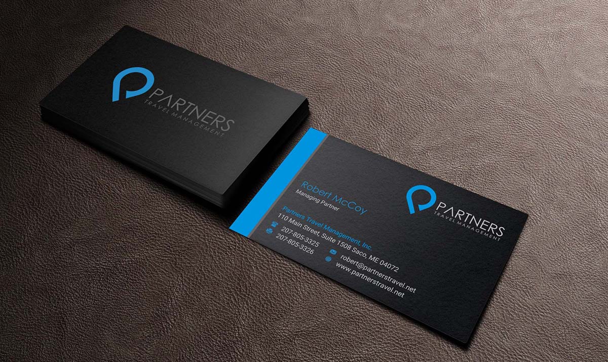 Diseño de Tarjeta de Presentación por INDIAN_Ashok para Partners Travel Management | Diseño #10861552