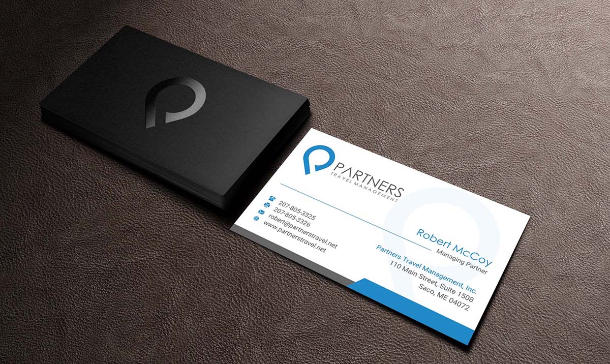 Diseño de Tarjeta de Presentación por INDIAN_Ashok para Partners Travel Management | Diseño #10861554