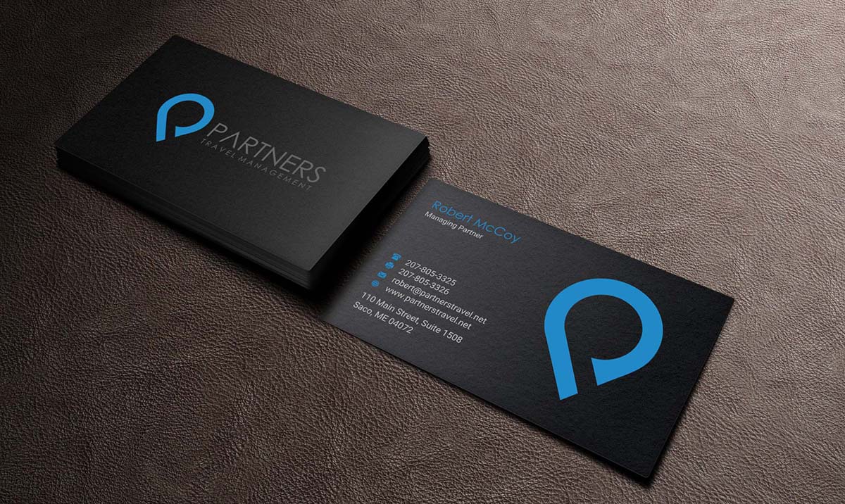 Diseño de Tarjeta de Presentación por INDIAN_Ashok para Partners Travel Management | Diseño #10861555