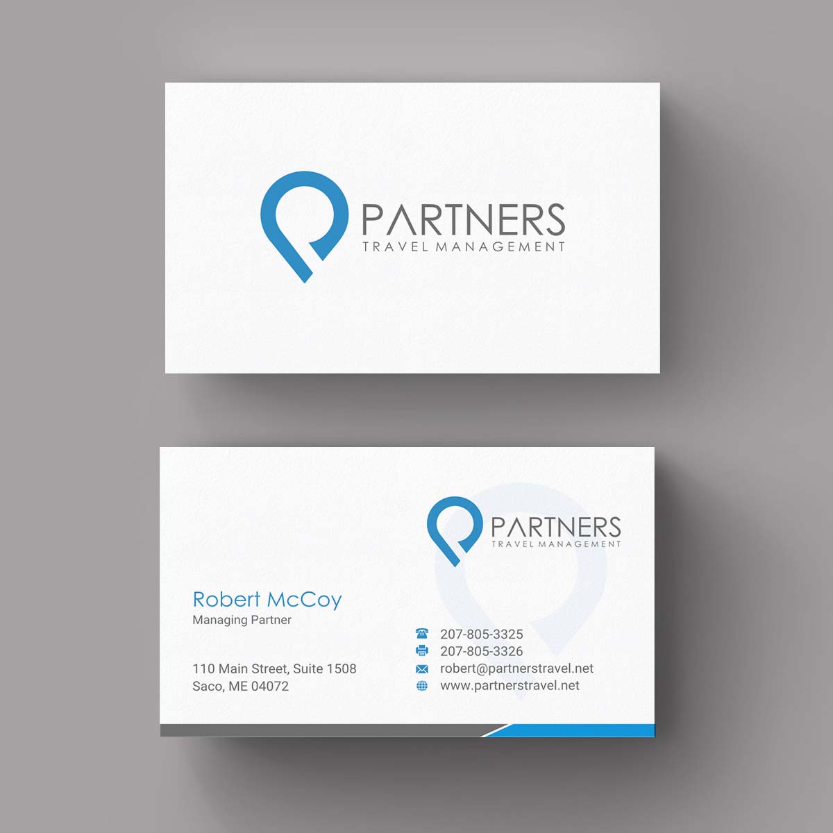 Business Card Design by INDIAN_Ashok for Partners Travel Management | Design #10861565