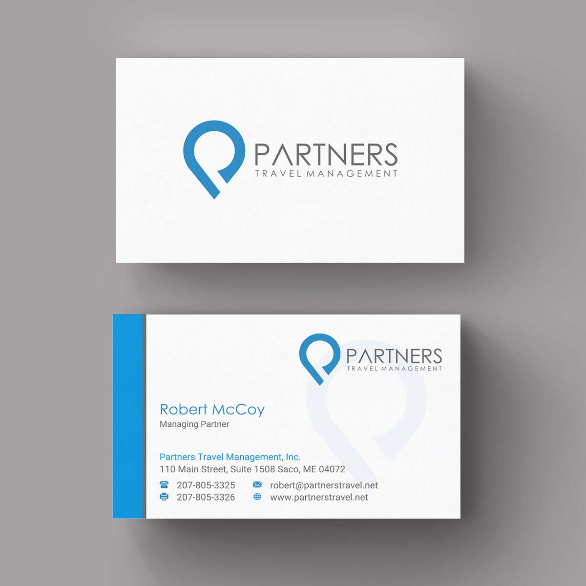 Business Card Design by INDIAN_Ashok for Partners Travel Management | Design #10861570