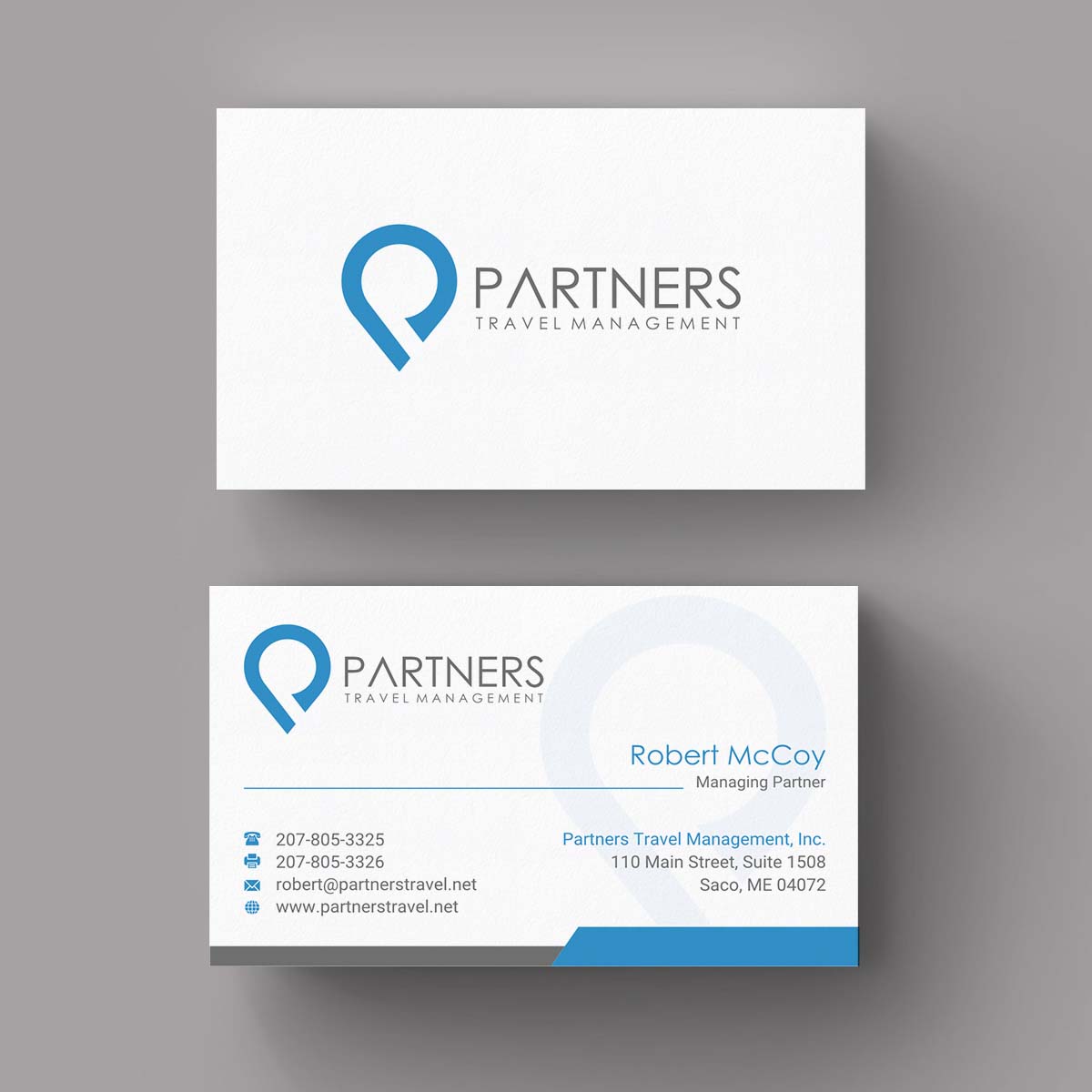 Business Card Design by INDIAN_Ashok for Partners Travel Management | Design #10861571