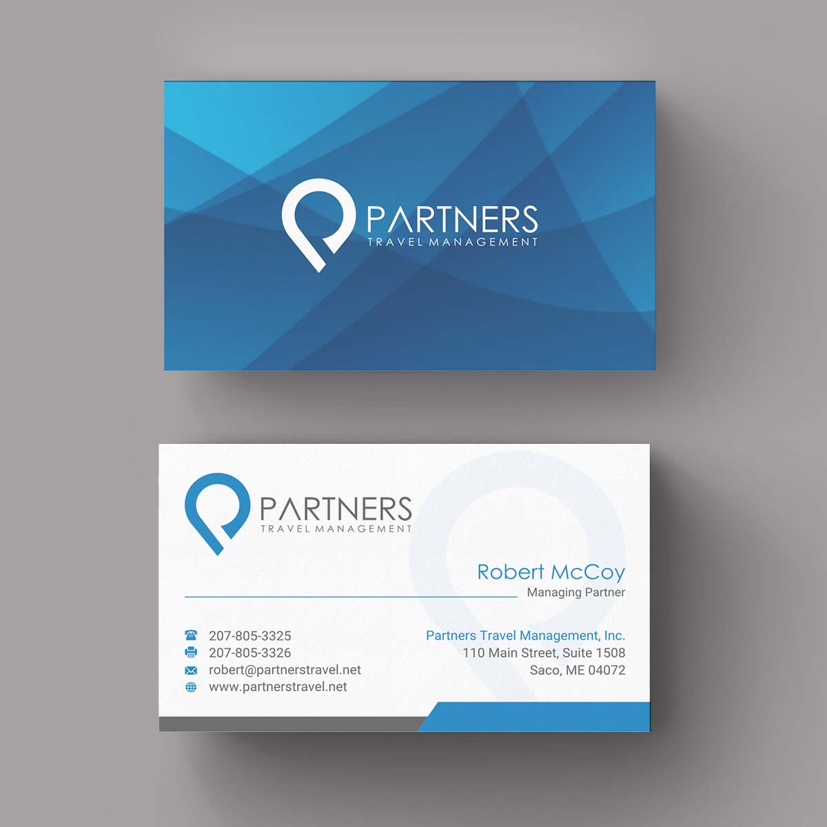Business Card Design by INDIAN_Ashok for Partners Travel Management | Design #10861695