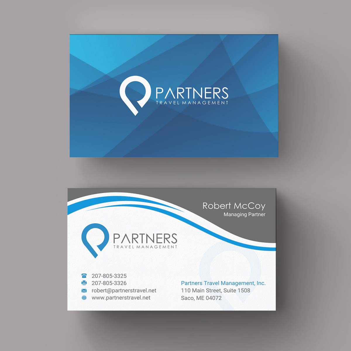 Business Card Design by INDIAN_Ashok for Partners Travel Management | Design #10861696