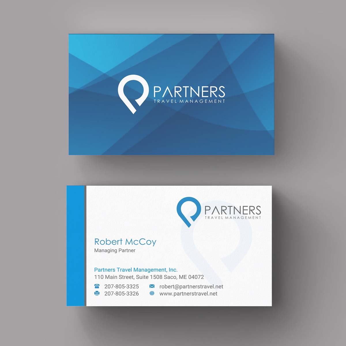 Business Card Design by INDIAN_Ashok for Partners Travel Management | Design #10861698