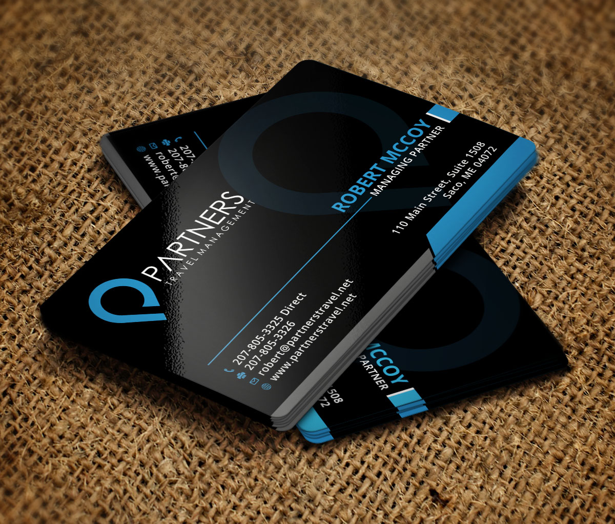 Diseño de Tarjeta de Presentación por Verified artistry para Partners Travel Management | Diseño #10861067