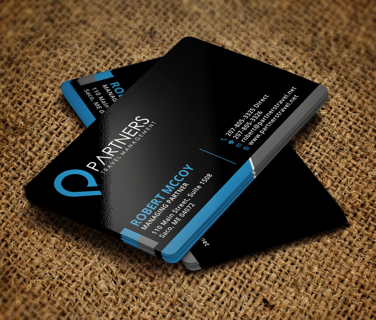 Diseño de Tarjeta de Presentación por Verified artistry para Partners Travel Management | Diseño #10861071