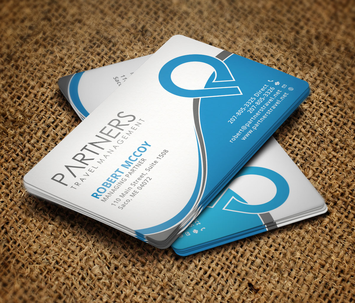 Diseño de Tarjeta de Presentación por Verified artistry para Partners Travel Management | Diseño #10861072
