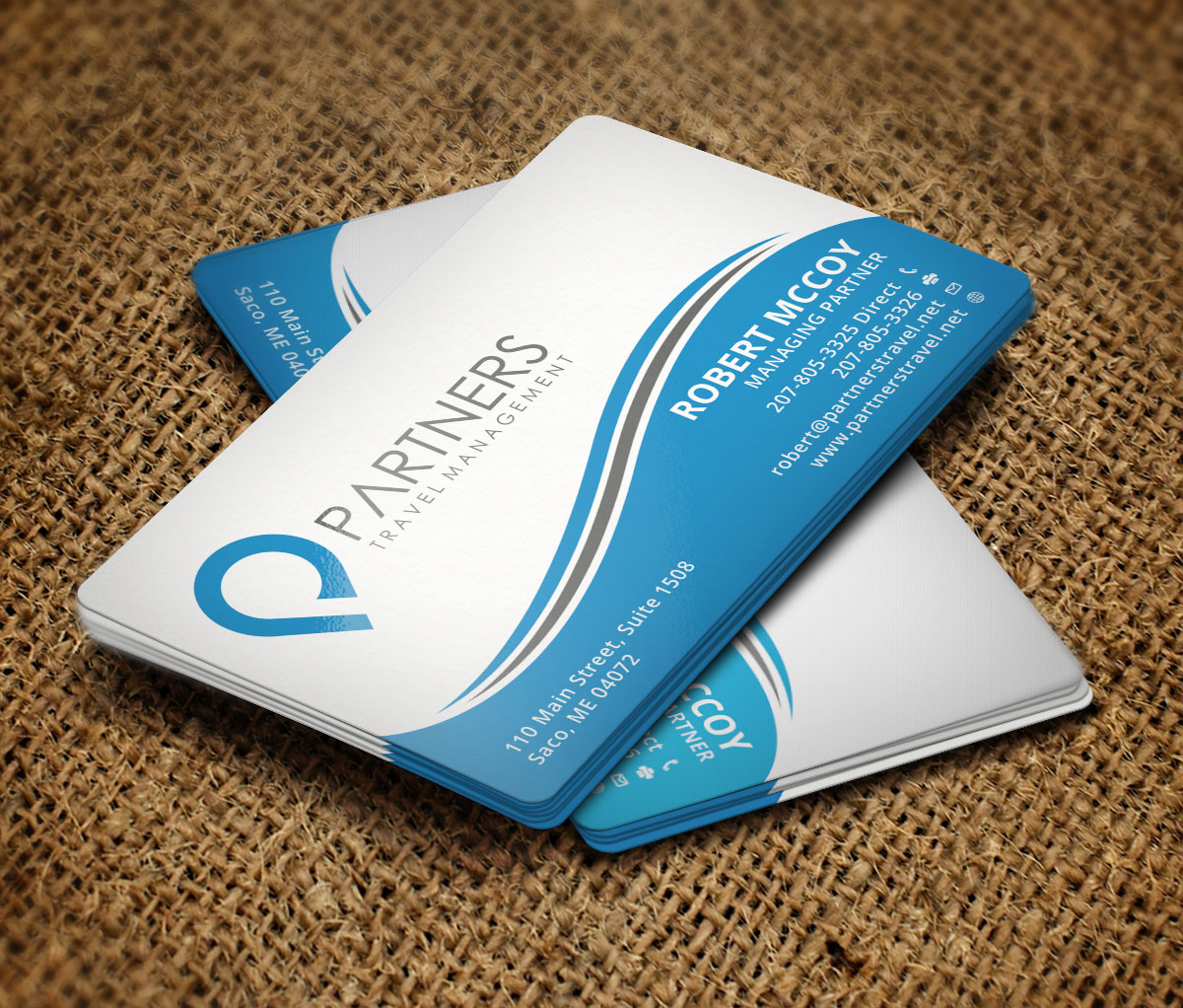 Diseño de Tarjeta de Presentación por Verified artistry para Partners Travel Management | Diseño #10861075