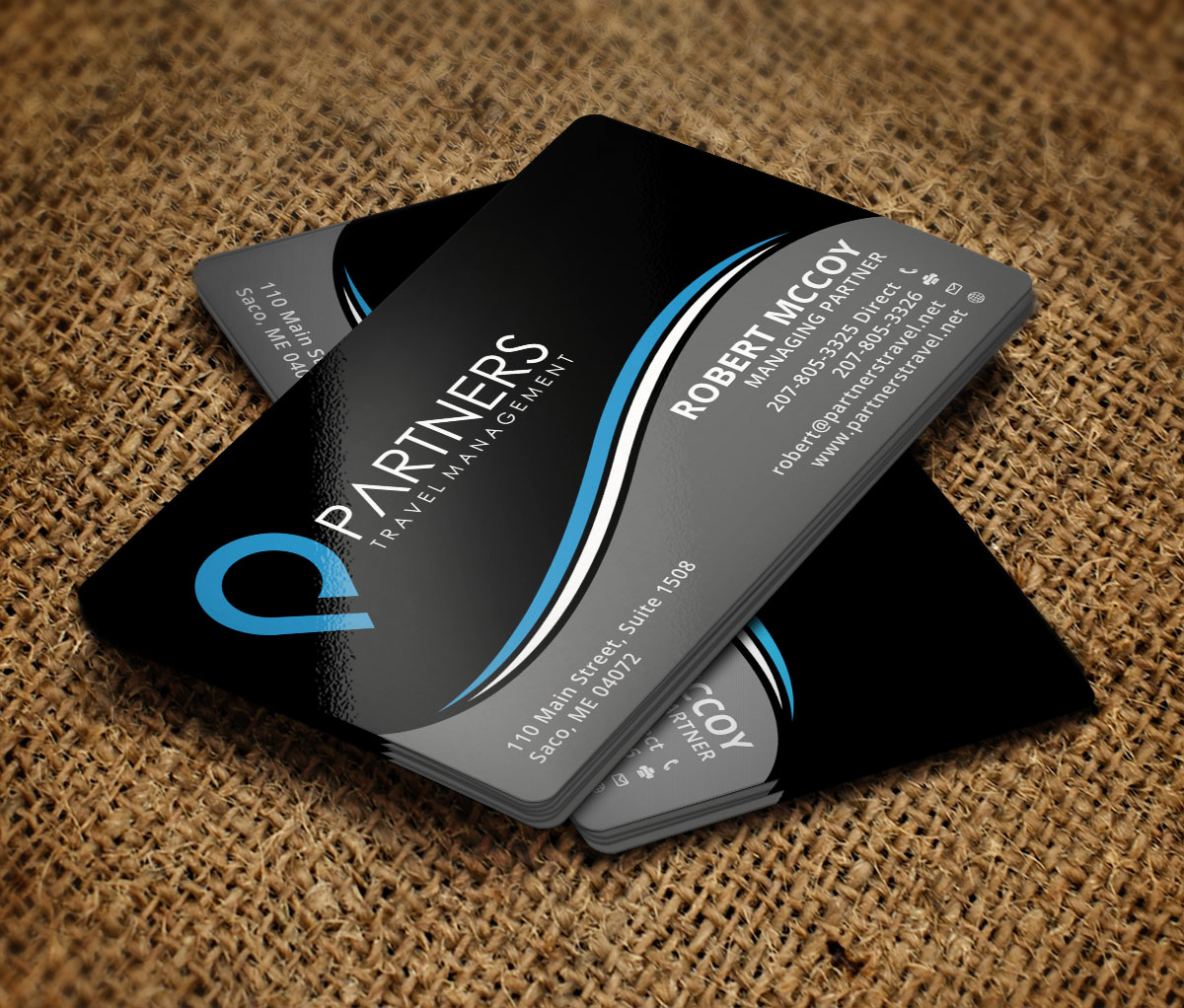 Diseño de Tarjeta de Presentación por Verified artistry para Partners Travel Management | Diseño #10861077