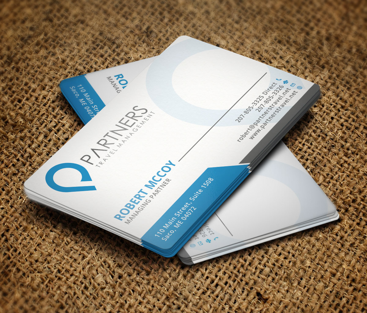 Diseño de Tarjeta de Presentación por Verified artistry para Partners Travel Management | Diseño #10865960
