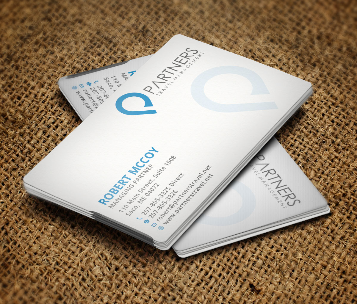 Diseño de Tarjeta de Presentación por Verified artistry para Partners Travel Management | Diseño #10865964