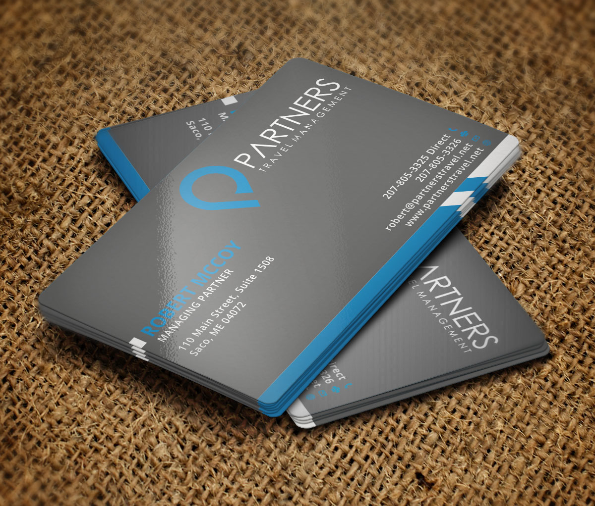 Diseño de Tarjeta de Presentación por Verified artistry para Partners Travel Management | Diseño #10875893
