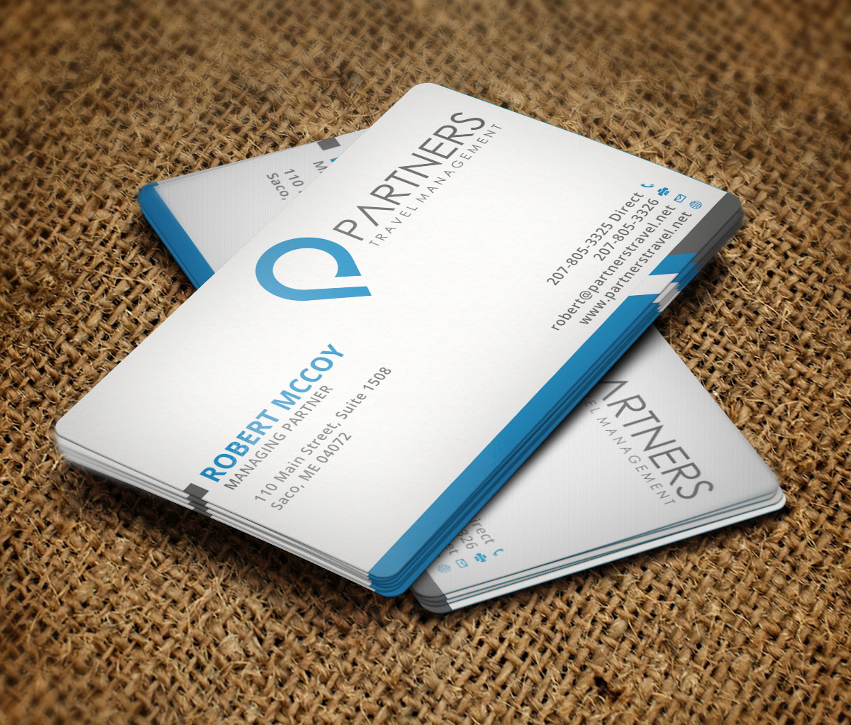 Diseño de Tarjeta de Presentación por Verified artistry para Partners Travel Management | Diseño #10875897