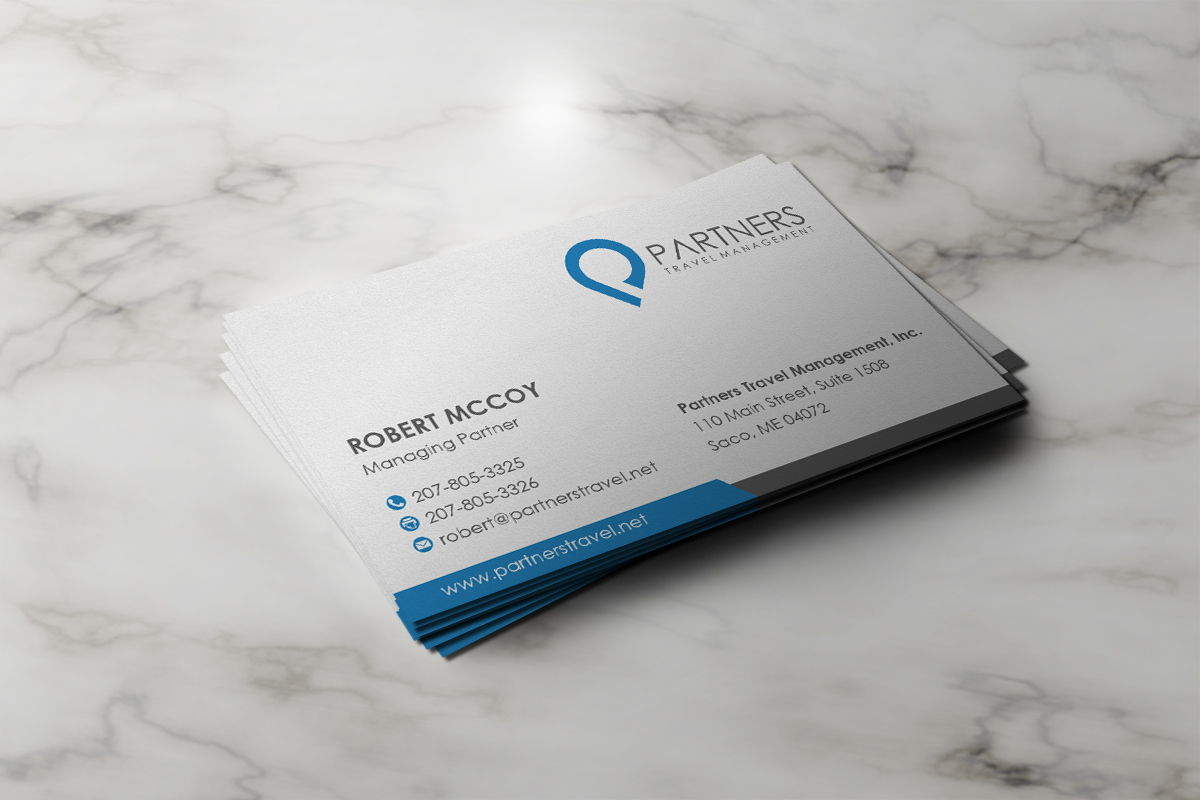 Business Card Design by Grafactory for Partners Travel Management | Design #10870614