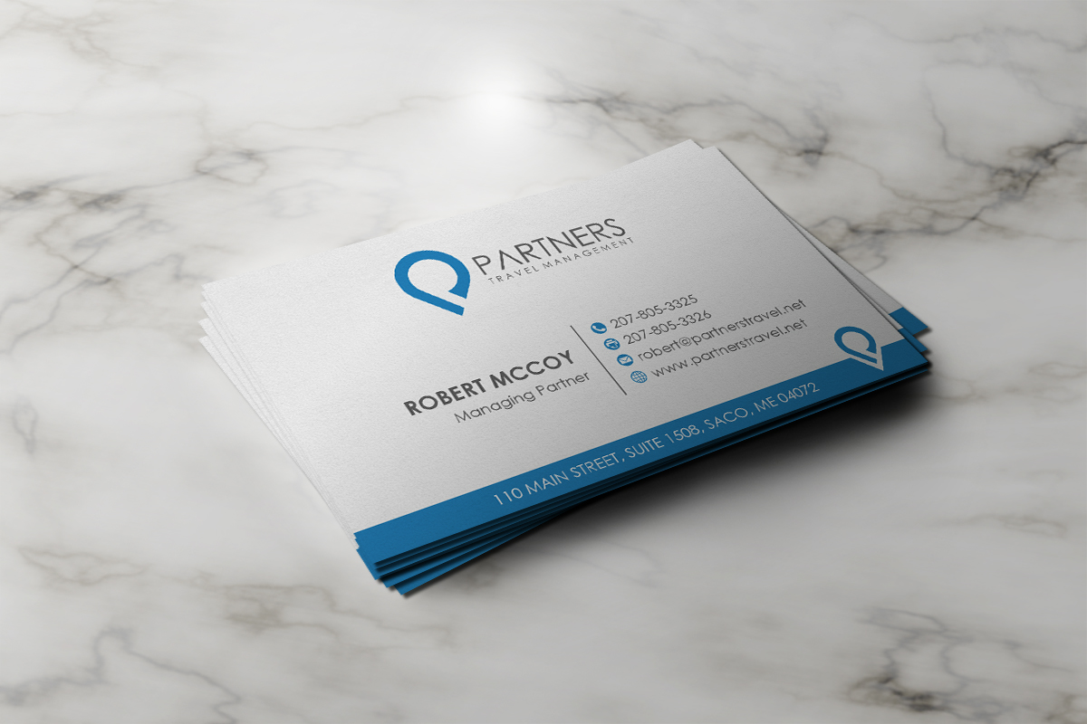 Visitenkarten-Design von Grafactory für Partners Travel Management | Design #10870616