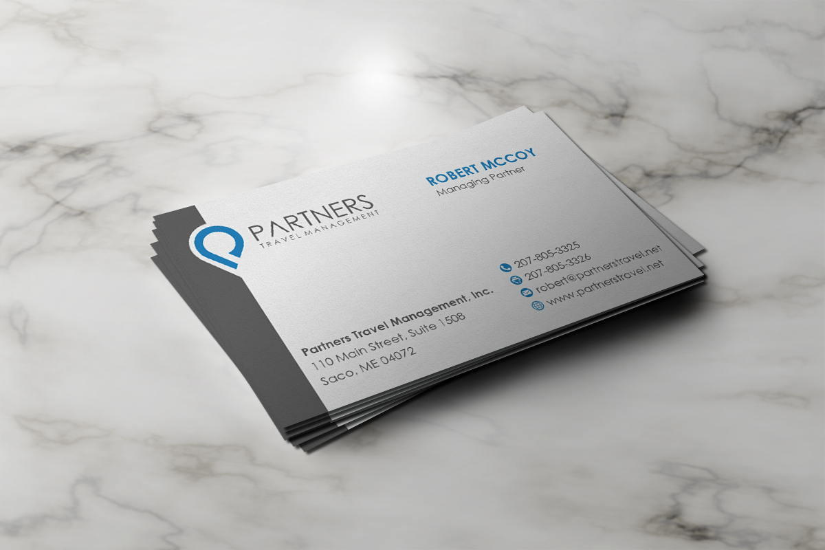Diseño de Tarjeta de Presentación por Grafactory para Partners Travel Management | Diseño #10878740