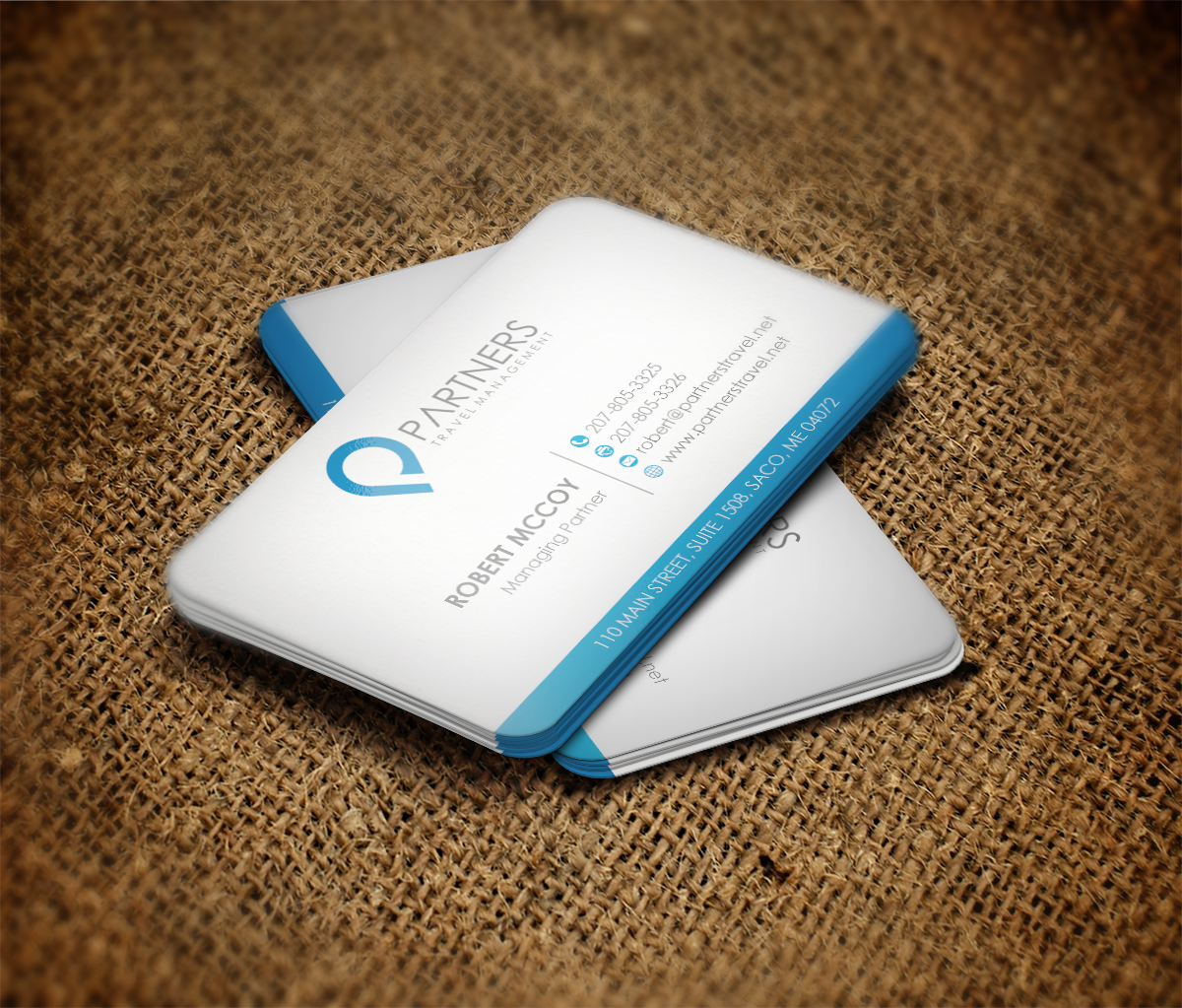 Visitenkarten-Design von Grafactory für Partners Travel Management | Design #10904391