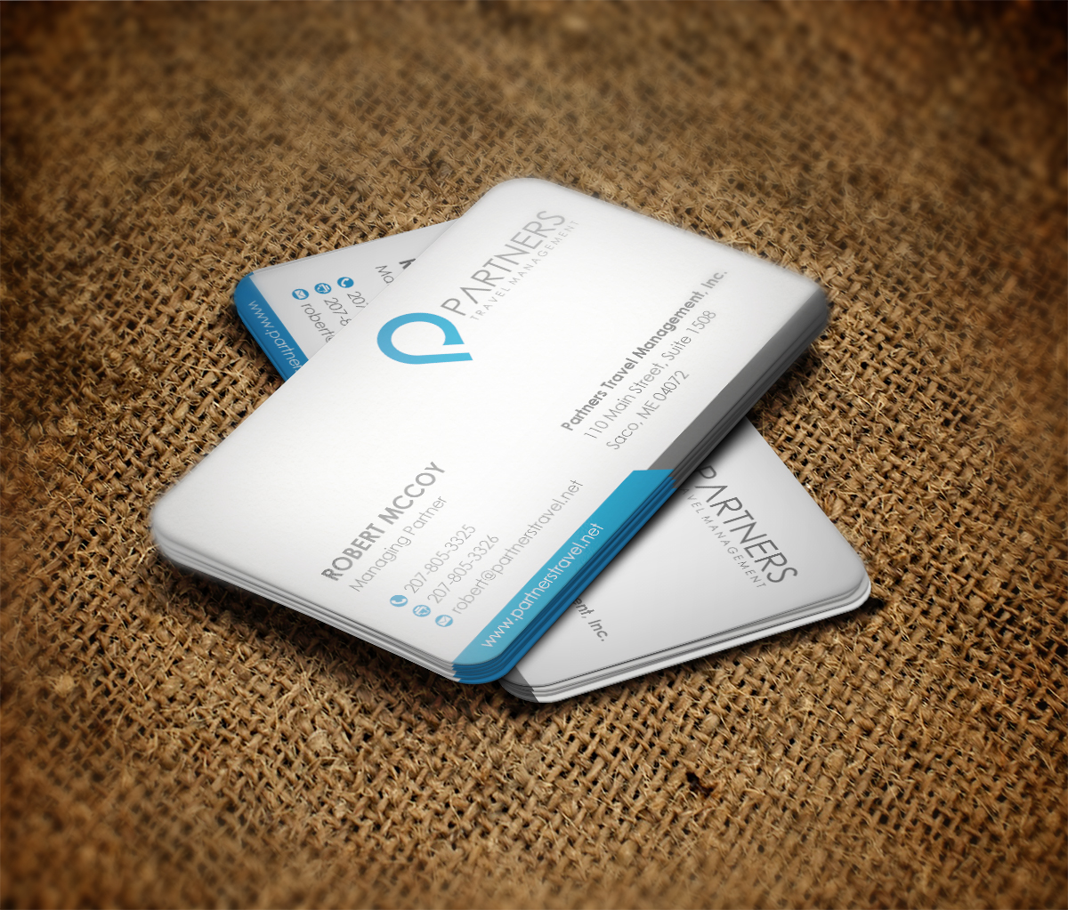 Visitenkarten-Design von Grafactory für Partners Travel Management | Design #10904416