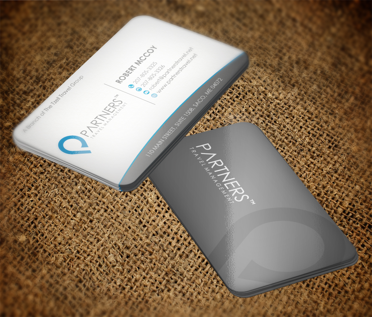 Business Card Design by Grafactory for Partners Travel Management | Design: #10930020