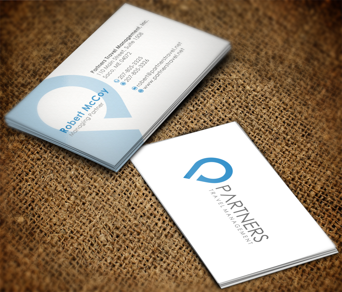 Diseño de Tarjeta de Presentación por Grafactory para Partners Travel Management | Diseño #10933783