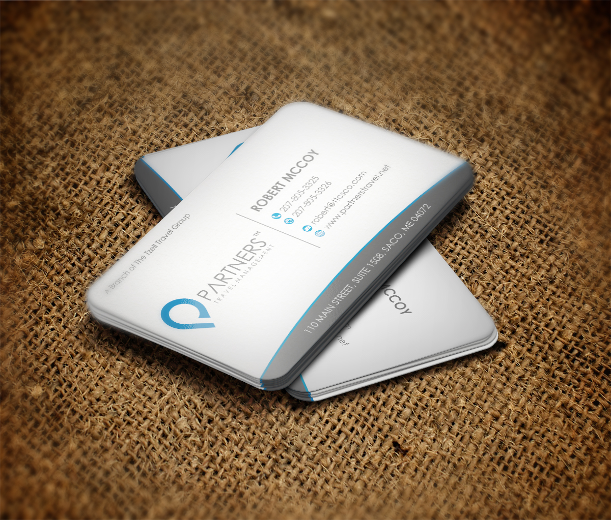 Visitenkarten-Design von Grafactory für Partners Travel Management | Design #10996803