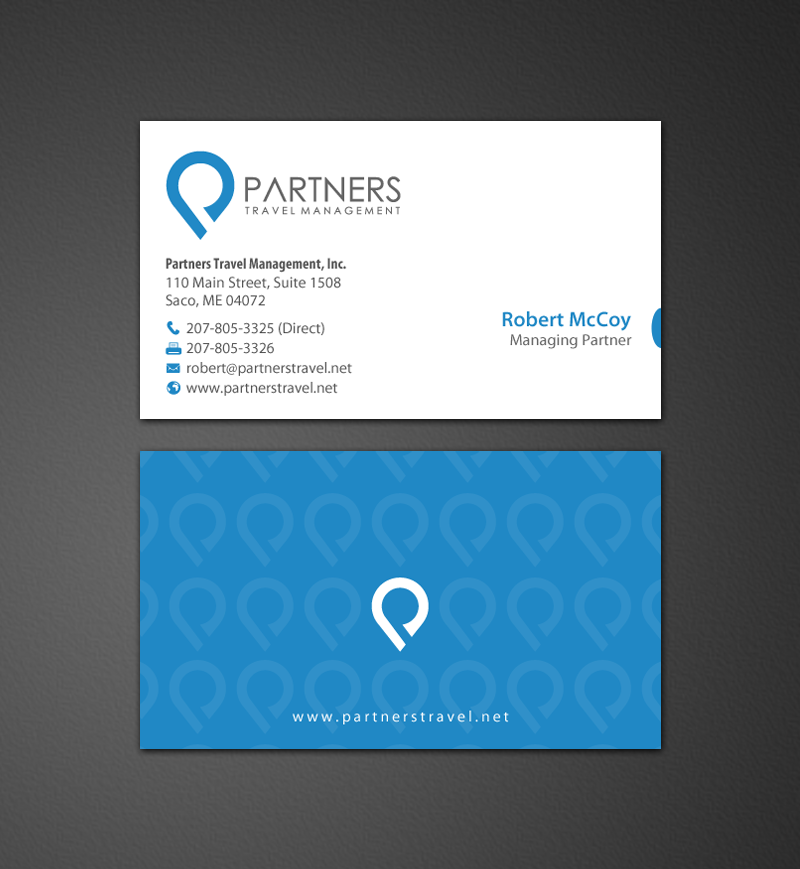 Diseño de Tarjeta de Presentación por chandrayaan.creative para Partners Travel Management | Diseño #10860514