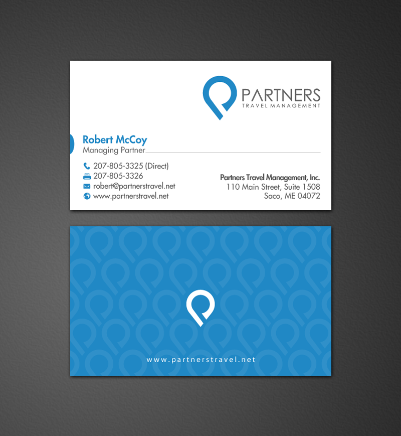 Diseño de Tarjeta de Presentación por chandrayaan.creative para Partners Travel Management | Diseño #10860515