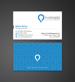Diseño de Tarjeta de Presentación por chandrayaan.creative para Partners Travel Management | Diseño: #10860515